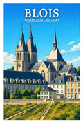 Affiche - Blois - Église Saint-Nicolas - affiche blois