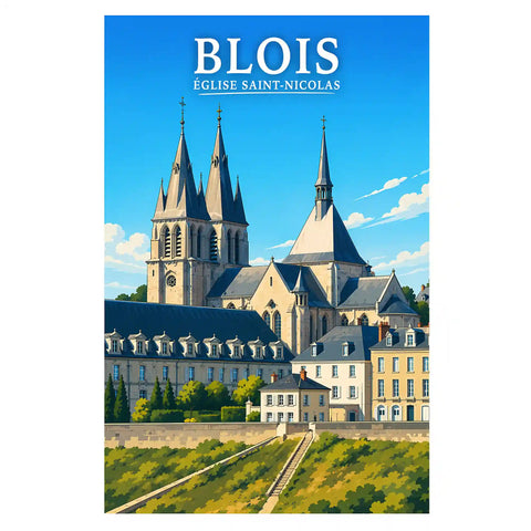 Affiche - Blois - Église Saint-Nicolas