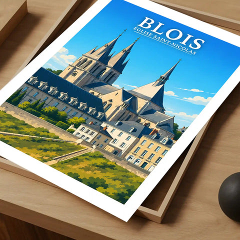 Affiche - Blois - Église Saint-Nicolas - affiche blois