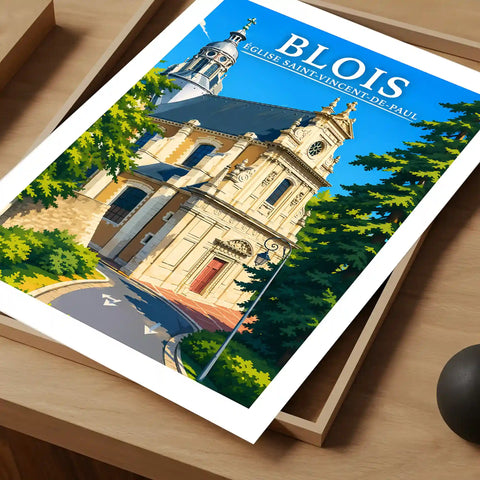 Affiche - Blois - Église Saint-Vincent-de-Paul - affiche blois