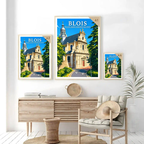 Affiche - Blois - Église Saint-Vincent-de-Paul - affiche blois