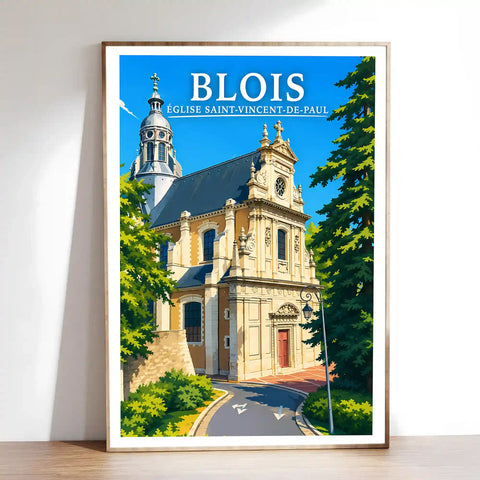 Affiche - Blois - Église Saint-Vincent-de-Paul - affiche blois
