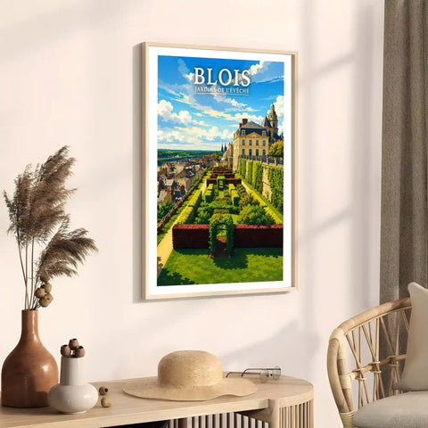 Affiche - Blois - Jardins de l'Évêché