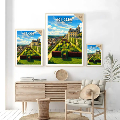 Affiche - Blois - Jardins de l'Évêché