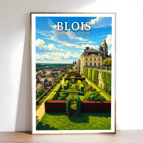 Affiche - Blois - Jardins de l'Évêché