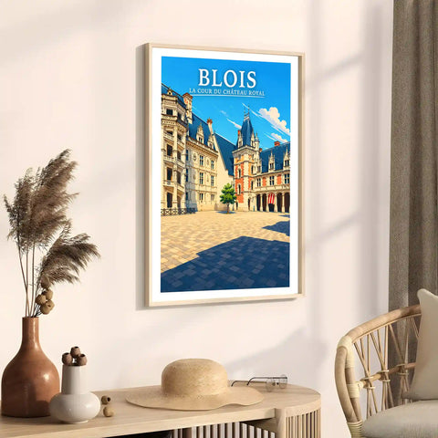 Affiche - Blois - La Cour du Château Royal - affiche blois