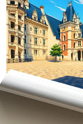 Affiche - Blois - La Cour du Château Royal - affiche blois