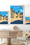 Affiche - Blois - La Cour du Château Royal - affiche blois