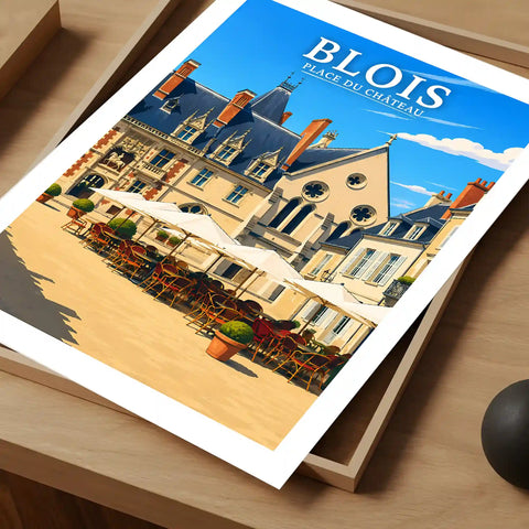 Affiche - Blois - Place du Château