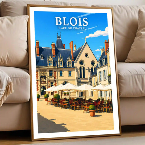 Affiche - Blois - Place du Château