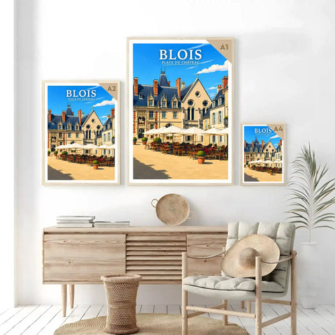 Affiche - Blois - Place du Château