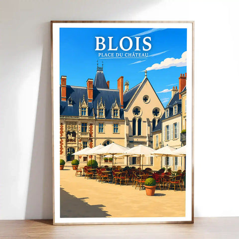 Affiche - Blois - Place du Château