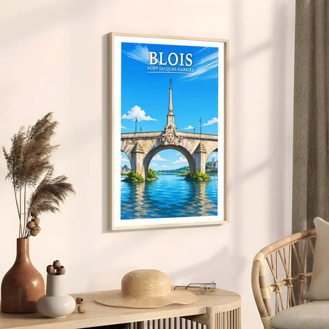 Affiche - Blois - Pont Jacques Gabriel - affiche blois