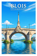 Affiche - Blois - Pont Jacques Gabriel - affiche blois