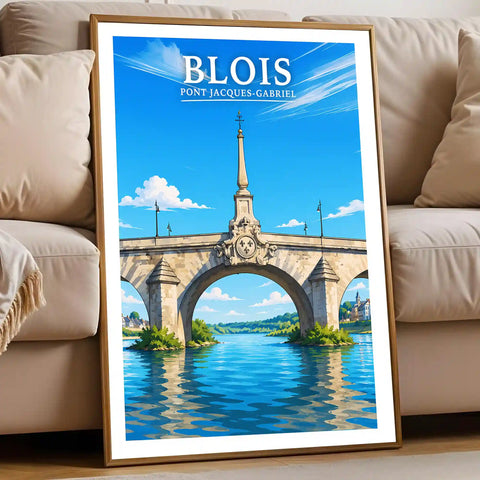 Affiche - Blois - Pont Jacques Gabriel - affiche blois