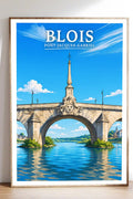Affiche - Blois - Pont Jacques Gabriel - affiche blois