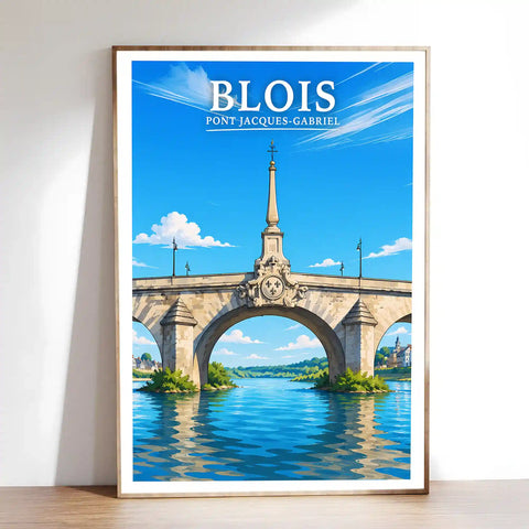 Affiche - Blois - Pont Jacques Gabriel - affiche blois