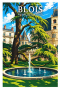Affiche - Blois - Square Victor Hugo - affiche blois