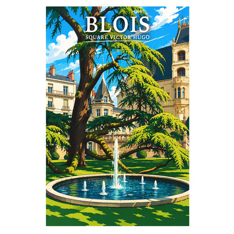 Affiche - Blois - Square Victor Hugo