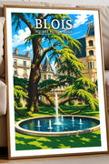 Affiche - Blois - Square Victor Hugo - affiche blois