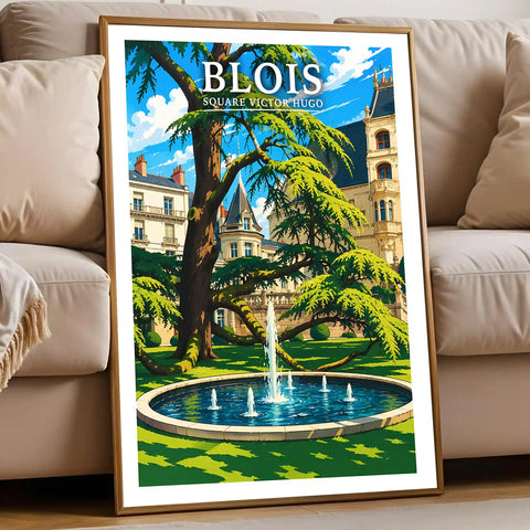 Affiche - Blois - Square Victor Hugo - affiche blois