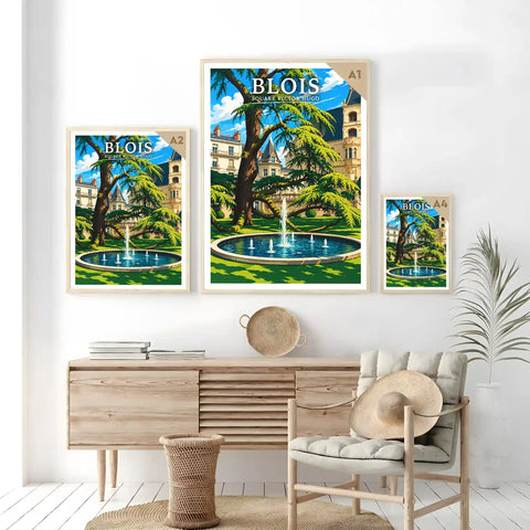 Affiche - Blois - Square Victor Hugo - affiche blois