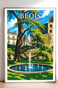 Affiche - Blois - Square Victor Hugo - affiche blois
