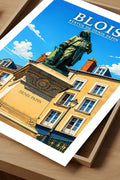 Affiche - Blois - Statue de Denis Papin - affiche blois