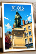 Affiche - Blois - Statue de Denis Papin - affiche blois