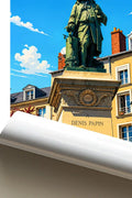 Affiche - Blois - Statue de Denis Papin - affiche blois