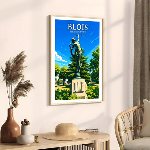 Affiche - Blois - Statue de Diane