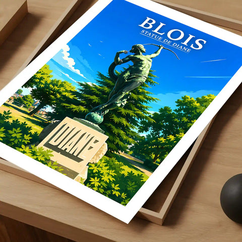 Affiche - Blois - Statue de Diane