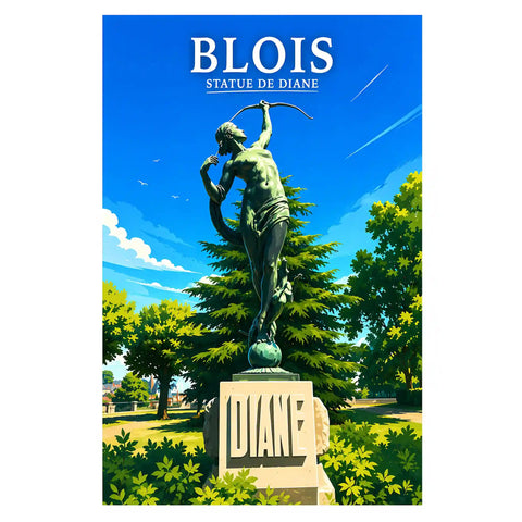 Affiche - Blois - Statue de Diane
