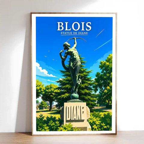 Affiche - Blois - Statue de Diane