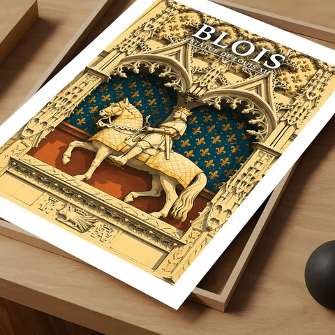 Affiche - Blois - Statue de Louis XII