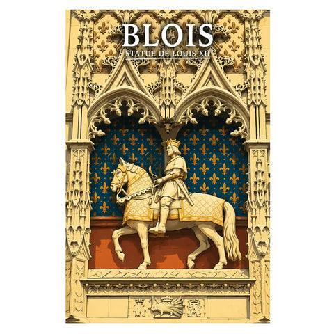 Affiche - Blois - Statue de Louis XII