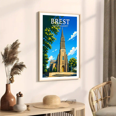Affiche Brest Église Saint-Laurent