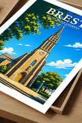 Affiche Brest Église Saint-Laurent