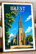 Affiche Brest Église Saint-Laurent