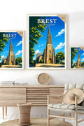 Affiche Brest Église Saint-Laurent
