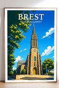 Affiche Brest Église Saint-Laurent