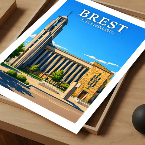 Affiche Brest Église Saint-Louis