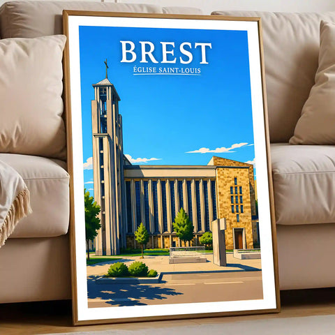 Affiche Brest Église Saint-Louis