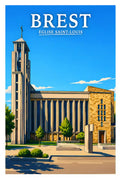 Affiche Brest Église Saint-Louis