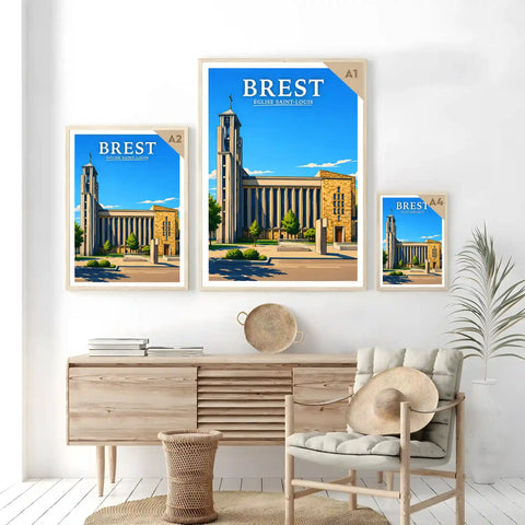 Affiche Brest Église Saint-Louis