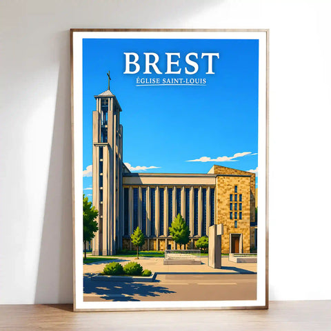 Affiche Brest Église Saint-Louis