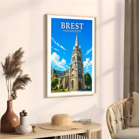Affiche Brest Église Saint-Martin