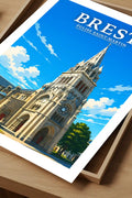 Affiche Brest Église Saint-Martin