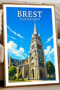 Affiche Brest Église Saint-Martin