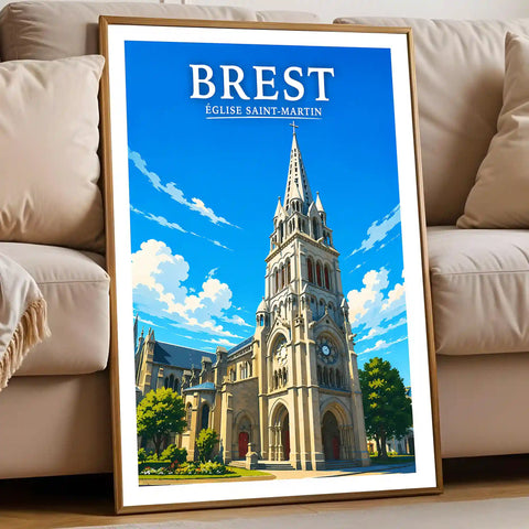 Affiche Brest Église Saint-Martin